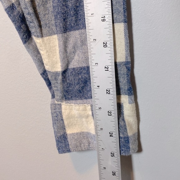 Lucky Brand Pearl Snap Shirt Men's Large Blue Check Western Collared Flannel - Picture 14 of 14